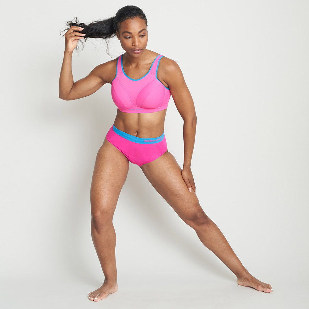 Easy-On Support Running Bra (D-H) - Pink